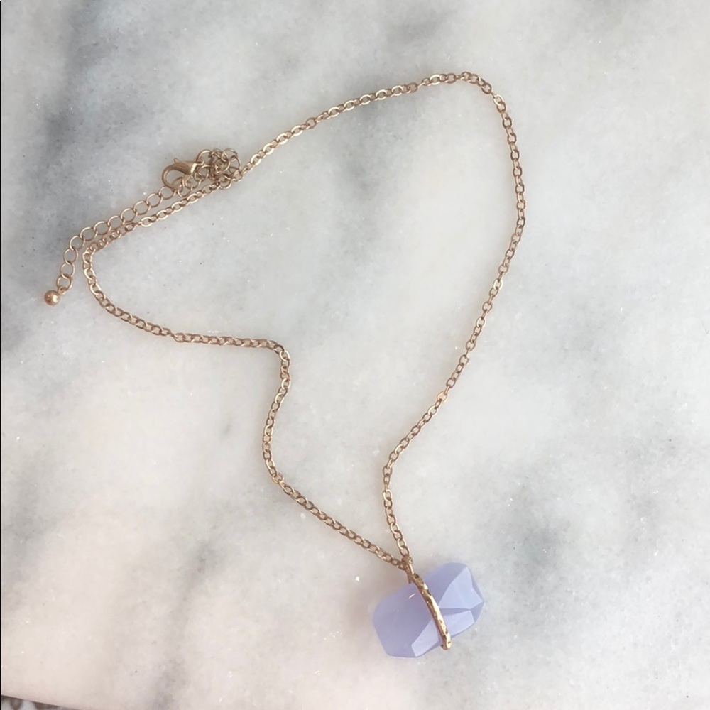 Lavender and Gold Necklace